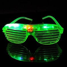 IZMAEL Svítící brýle LED - Zelená KP32774