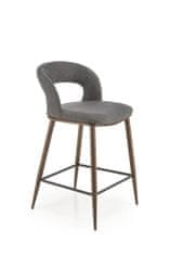 Halmar Barová židle H114 šedá/ořech