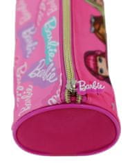 CurePink Školní penál na psací potřeby Barbie: Přátelé (23 x 9 x 9 cm)