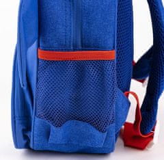 CurePink Školní batoh Sonic: Obličej (objem 5 litrů|16 x 30 x 10 cm)