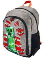 CurePink Školní batoh Minecraft: Creeper & TNT (objem 25 litrů|30 x 42 x 20 cm)
