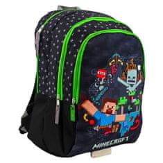 CurePink Školní batoh Minecraft: TNT (objem 28 litrů|31 x 41 x 22 cm)
