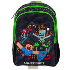 CurePink Školní batoh Minecraft: TNT (objem 28 litrů|31 x 41 x 22 cm)
