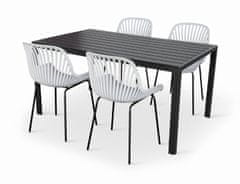 Nábytek Texim Moderní zahradní set - Viking L + 4x židle GABY šedá