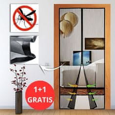 HOME & MARKER® Magnetická moskytiéra na dveře, Magnetická síť proti hmyzu, Sítě do oken, Sítě proti hmyzu ( 210 x 100 cm) | INSECTPROTECT 1+1 ZDARMA | I2NSECTPROTECT