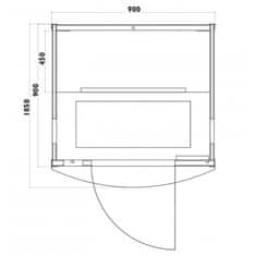 BPS-koupelny Infrasauna Relax HYD-2914 105x90, 1-2 osoby