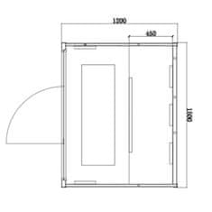 BPS-koupelny Infrasauna Relax HYD-2911 150x120, 3-4 osoby