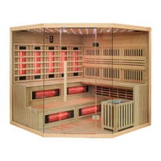 BPS-koupelny Kombinovaná sauna 2v1 HYD-4228 - Infrasauna + finská sauna 200x200, 5-6 osob