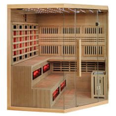 BPS-koupelny Kombinovaná sauna 2v1 HYD-4228 - Infrasauna + finská sauna 200x200, 5-6 osob