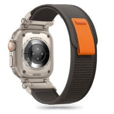 Tech-protect Nylon řemínek na Apple Watch 42/44/45/49mm, black/orange