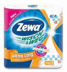 Zewa Kuchyňské utěrky "Wisch&Weg extra lang", 2vrstvé, 2 role, 43222