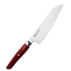 Mcusta Mcusta Zanmai červený revoluce spg2 santoku nůž 18 cm ZRR1203G