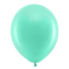 PartyDeco Balónky latexové pastelové Rainbow mint - 30 cm 100 ks