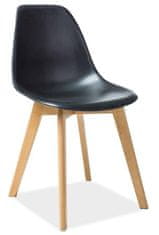 ATAN Jídelní židle MORIS černá/buk