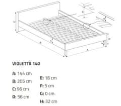 ATAN Postel Violetta třešeň antická - 140x200