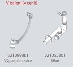 ATAN Nerezový dřez s BATERIÍ INTL 1B1D celoplošný (set)