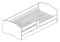 ATAN Postel s ÚP SHOKORA 200x90 cm bílá