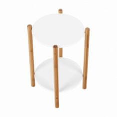 ATAN Příruční / noční stolek BAMP - bílá / přírodní