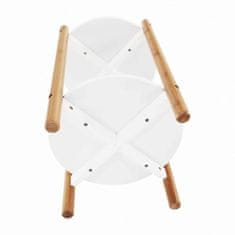 ATAN Příruční / noční stolek BAMP - bílá / přírodní