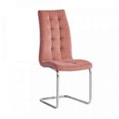 ATAN Jídelní židle SALOMA NEW - růžová / chrom