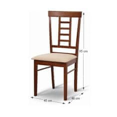 ATAN Jídelní židle OLEG NEW - ořech / béžová