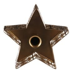 ATAN Kovový svícen hvězda na 1 kónickou svíčku - zlatý UM0927 GOLD