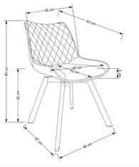 ATAN Otočná jídelní židle K520 - žlutá