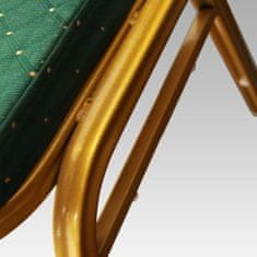 ATAN Židle ZINA NEW - látka zelená / matný zlatý rám