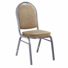 ATAN Židle JEFF 2 NEW - béžová látka / šedý rám