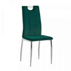 ATAN Jídelní židle OLIVA NEW - smaragdová /chrom