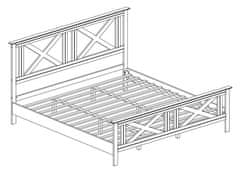 ATAN Postel TEXAS II 180x200 cm barva teak