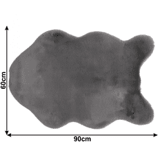 ATAN Umělá kožešina RABIT TYP 3 60x90 - šedá