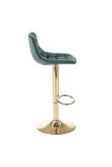 ATAN Barová židle H120 - zelená/zlatá