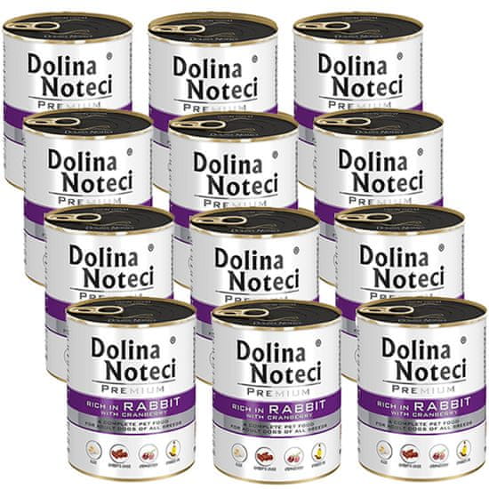 DOLINA NOTECI Dolina Noteci Premium Bohaté Na Králíka S Brusinkami 12 X 800G