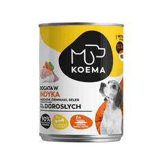 4DOGS Koema Krmivo Mokré 90% Masa, Krůta 400 G