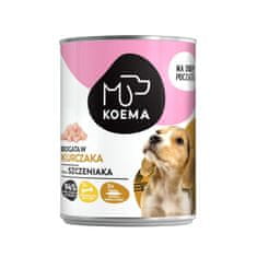 4DOGS Koema Junior Krmivo Mokré 90% Masa, Kuře 400 G