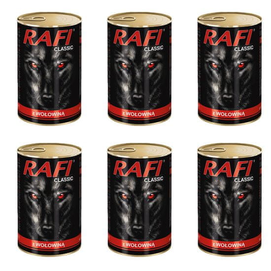 4DOGS Rafi Classic S Hovězím Masem Konzerva 6X1240 G