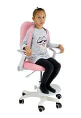 ATAN Rostoucí židle s podnoží a šlemi ANAIS - růžová/bílá