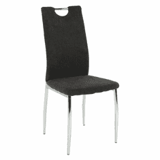 ATAN Jídelní židle OLIVA NEW - hnědošedá látka / chrom