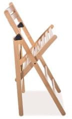 ATAN Dřevěná skládací židle SMART II tmavý ořech