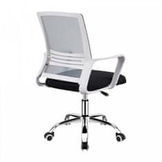 ATAN Kancelářská židle APOLO 2 NEW - síťovina šedá / látka černá / plast bílý