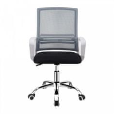ATAN Kancelářská židle APOLO 2 NEW - síťovina šedá / látka černá / plast bílý