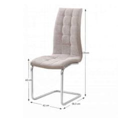 ATAN Jídelní židle SALOMA NEW - béžová / chrom