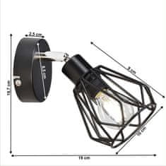 ATAN Nástěnná lampa OKIRA TYP 2 - černá/kov