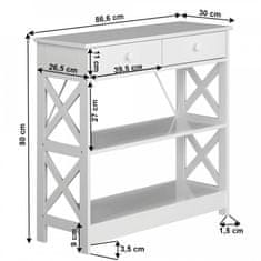 ATAN Konzolový stolek LOMIR - bílý