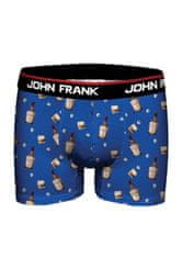 John Frank Pánské boxerky JFBD350, Modrá, L