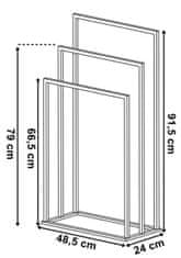 TZB 3-úrovňový věšák na ručníky Tire chromový