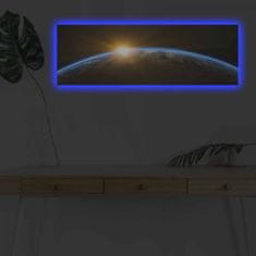 Hanah Home Obraz s led osvětlením Zeměkoule 90x30 cm