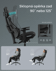 Songmics Výškově nastavitelná kancelářská židle Gmen černá