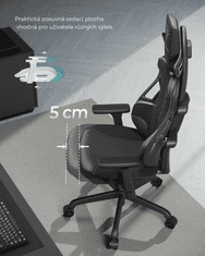 Songmics Výškově nastavitelná kancelářská židle Gmen černá